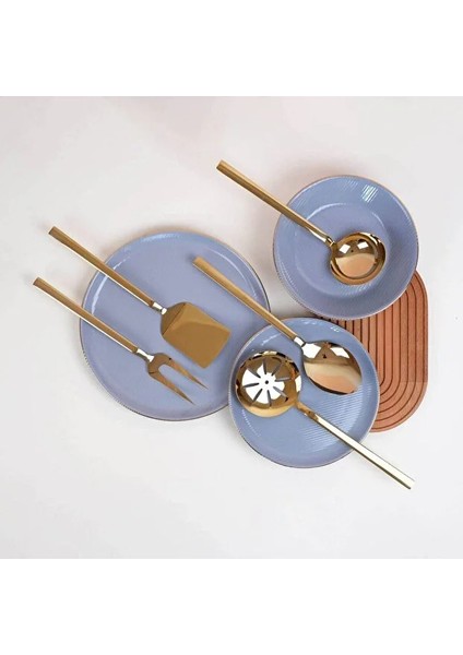 5 Parça Pırlanta Servis/sos Seti Gold Paslanmaz Çelik 18/10 modelleri