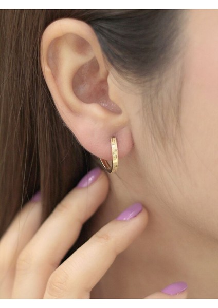 14 Ayar Altın S Vrsce Küpe