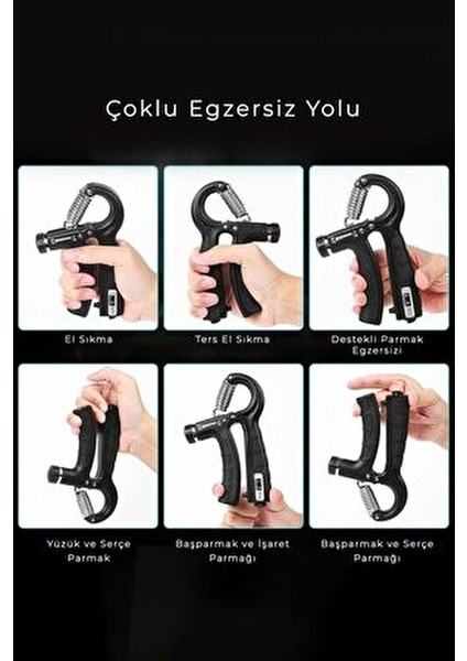 El Kol Bilek Güçlendirici Egzersiz Aleti 5-60 kg Karpal Direc El Yayı Direnç Yayı Egzersiz 1-Adet modelleri