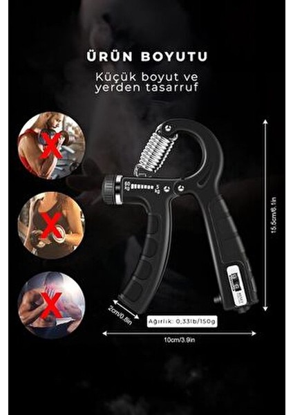 El Kol Bilek Güçlendirici Egzersiz Aleti 5-60 kg Karpal Direc El Yayı Direnç Yayı Egzersiz 1-Adet indirimleri