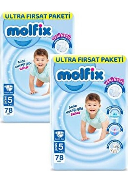 Bebek Bezi Ultra Fırsat Paketi 5 Numara 156'LI