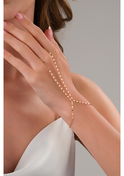 14 Ayar Altın Parıltı Aynalı Şahmeran