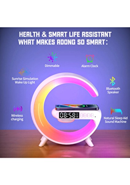 Bluetooth Hoparlörlü Telefon Şarj Özellikli Renkli Masa Lambası Gece Lambası modelleri