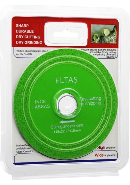 Cam Kesme Yeşil Hassas Kesici Disk - Taşlama 115X22X23X15MM (5067)