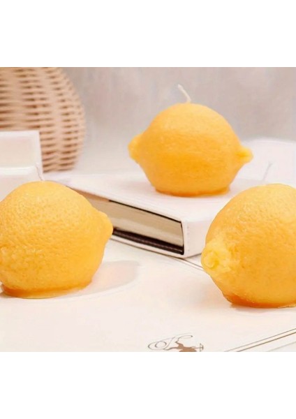 Limon Görünümlü Limon Kokulu Doğal Soya Wax Mum – Dekoratif & El Yapımı ( 2 Adet) fırsatları