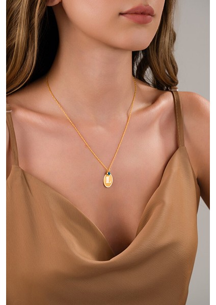 14 Ayar Altın L Harfli Kolye