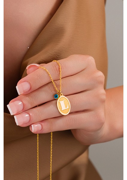 14 Ayar Altın L Harfli Kolye modelleri