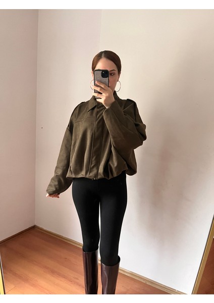 Zr Model Oversize Haki Astarlı Bomber Ceket fırsatları