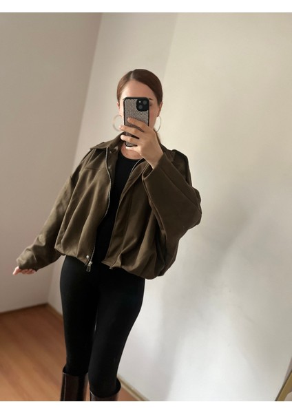 Zr Model Oversize Haki Astarlı Bomber Ceket indirimleri