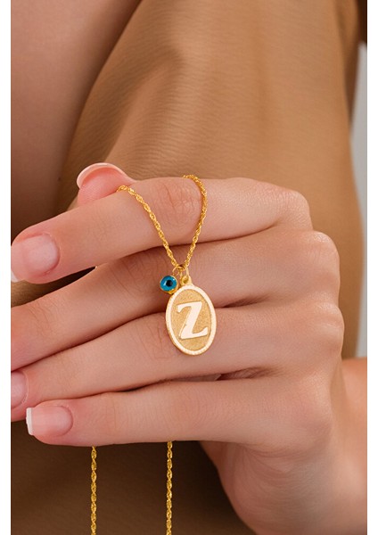 14 Ayar Altın Z Harfli Kolye modelleri