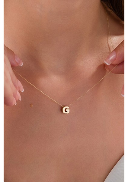 14 Ayar Altın 3 Boyutlu G Harfli Kolye fiyatları