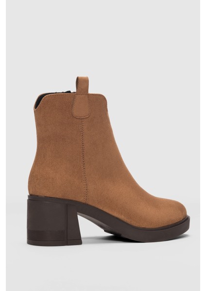 Wony Kalın Topuk Süet Kadın Bot-Taba Süet fiyatları