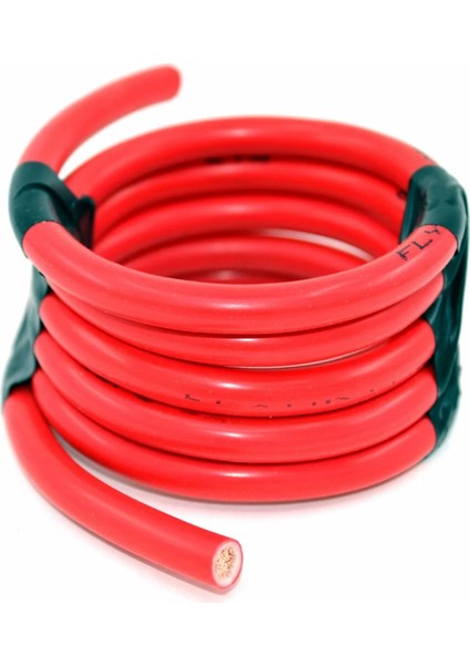 Bakır Akü Kablosu 1 Metre 10MM Kırmızı
