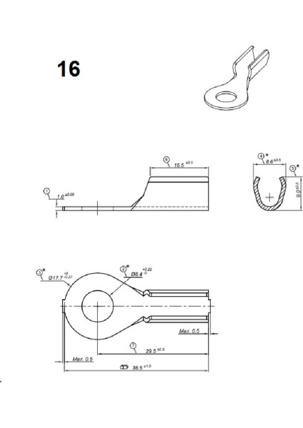 (5 Adet) Mesa Ba 16 Bakır Kablo Ucu Başlık Pabuç Fiş Terminal Akü fiyatları