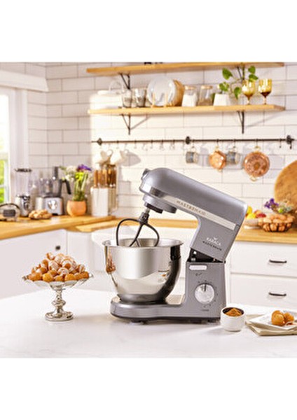 Mastermaid Pro Çift Kollu Sıyırma Aparatlı Hamur Yoğurma Makinesi - Güçlü 1500WATT Motor