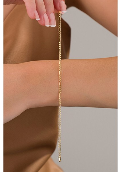 14 Ayar Altın Figaro Model Bileklik modelleri