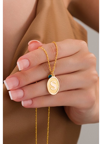 14 Ayar Altın S Harfli Kolye modelleri