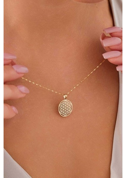 14 Ayar Altın Yaşam Çemberi Kolye fiyatları