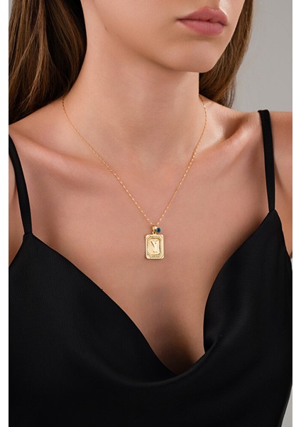14 Ayar Altın Vintage Y Harfli Kolye