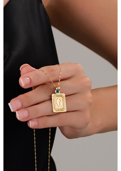 14 Ayar Altın Vintage G Harfli Kolye modelleri