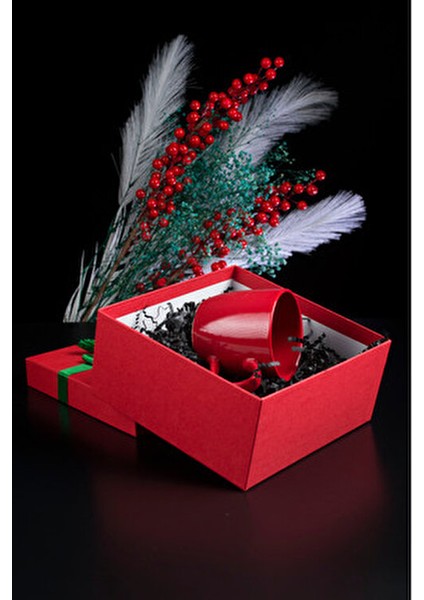 Kırmızı- Kırpık Kağıt - 1. Sınıf Saten Kurdele- Kuru Çiçek Süsleme - Yılbaşı fiyatları