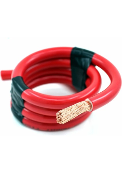 Bakır Akü Kablosu 1 Metre 25MM Kırmızı