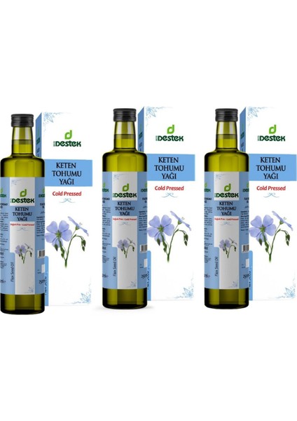 Neşe Natural Keten Tohumu Yağı 250 ml (Soğuk Pres) x 3 Adet