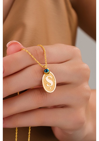 14 Ayar Altın Ş Harfli Kolye modelleri
