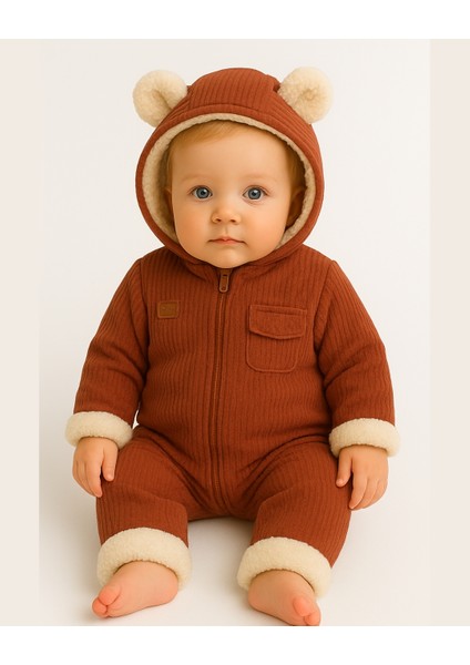 Peluşlu Kadife Bebek Tulum – 6-24 Ay
