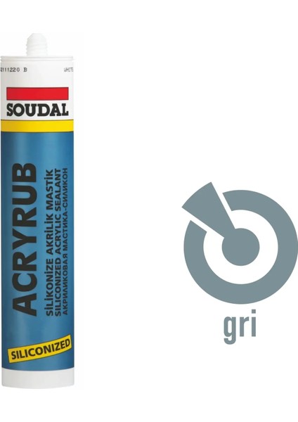 Silikonize Akrilik Gri Mastik 500 gr