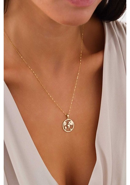 14 Ayar Altın Dünya Kolye fırsatları