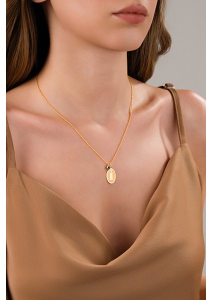 14 Ayar Altın I Harfli Kolye