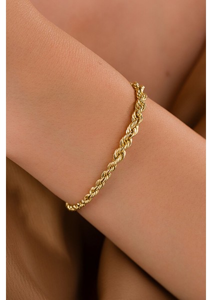 14 Ayar Altın Süzme Model Burgu Bileklik fiyatları