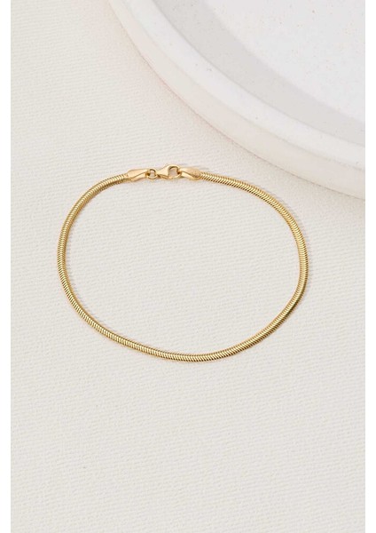 14 Ayar Altın Balık Sırtı Bileklik modelleri