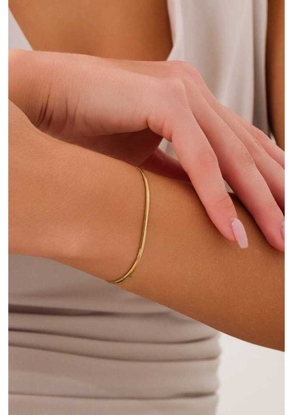 14 Ayar Altın Balık Sırtı Bileklik fırsatları