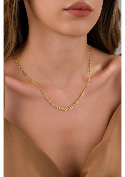 14 Ayar Altın Süzme Model Burgu Kolye