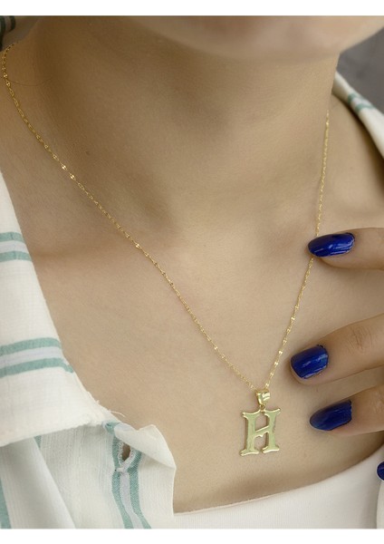 14 Ayar Altın Şirin H Harfli Kolye fiyatları