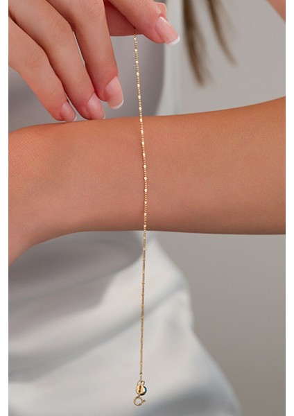 14 Ayar Altın Parıltı Mavi Gözlü Bileklik modelleri