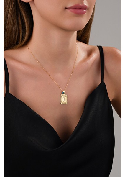 14 Ayar Altın Vintage Ö Harfli Kolye
