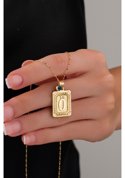 14 Ayar Altın Vintage Ö Harfli Kolye modelleri