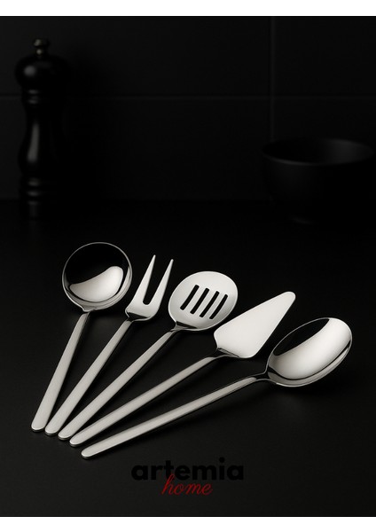 Osiris Silver 5 Parça Sade Sos Servis Takımı Gümüş (Küçük Boy) 18/10