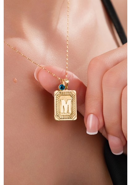 14 Ayar Altın Vintage M Harfli Kolye fiyatları