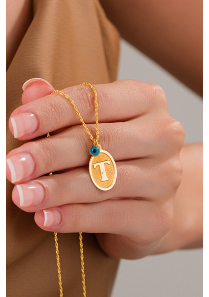 14 Ayar Altın T Harfli Kolye modelleri