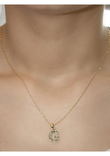 14 Ayar Altın Küçük Füzyon G Harfli Kolye fiyatları