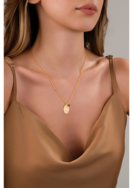 14 Ayar Altın N Harfli Kolye