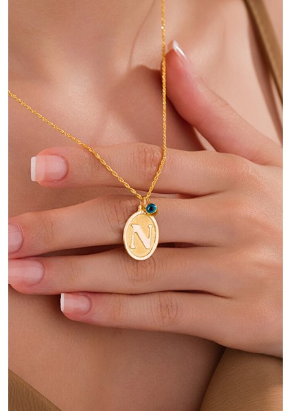 14 Ayar Altın N Harfli Kolye fiyatları