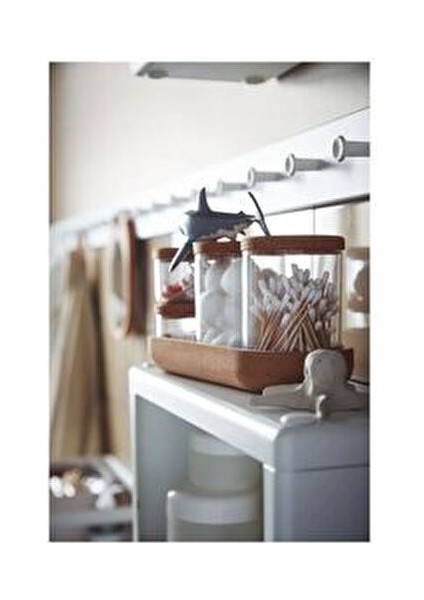 5'li Banyo Seti - Mantar Kapaklı Standlı Cam Banyo Düzenleme Seti modelleri