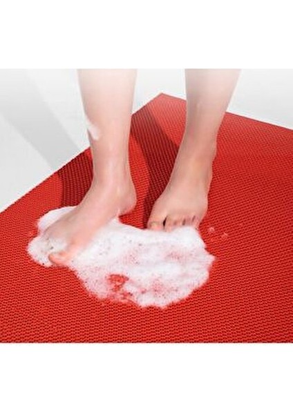 Banyo Duş Z-Mat Paspas, Kaymaz Islak Zemin Paspası -Kırmızı - Eni: 90 cm x 1 mt fiyatları