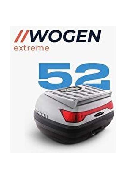 Wogen 52 Lt Motosiklet Arka Çantası Beyaz