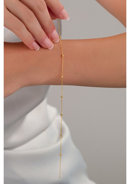 14 Ayar Altın Sarı Renkli Dorikalı Bileklik modelleri